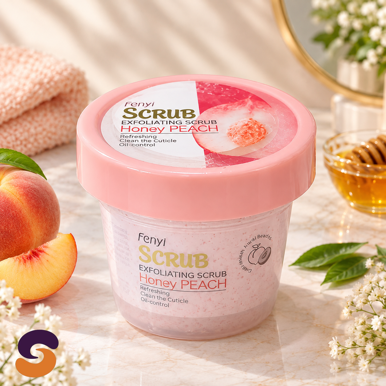 Fenyi Honey Peach Exfoliating Scrub 100g