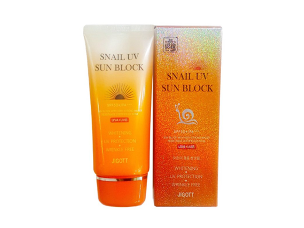 Jigott Snail Uv Sun Block Cream SPF50 + PA +++ 70ml