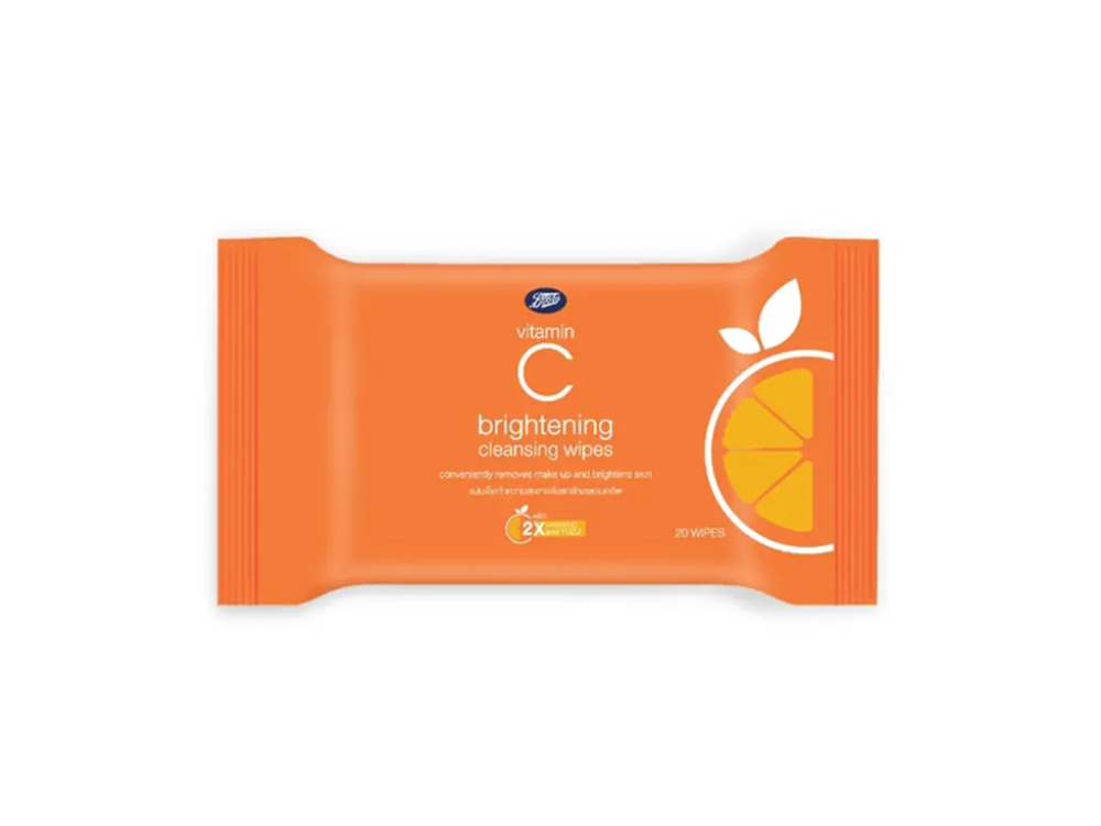 Boots Vitamin C Brightening Cleansing Wipes 20 Wipes 80 ml