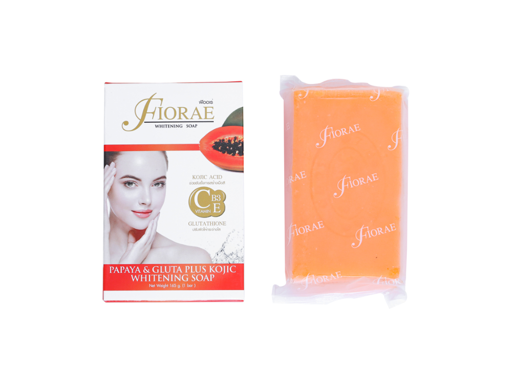 Fiorae Papaya & Gluta Plus Kojic Whitening Soap 165gm
