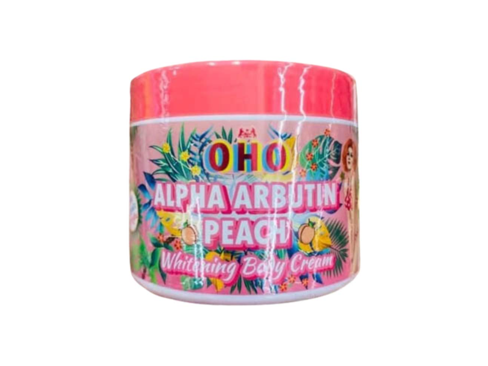 OHO Alpha Arbutin Peach Whitening Body Cream (300gm)